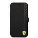 Ferrari Ferrari iPhone 13 Mini Book type housse - Carbon Stripe - Noir Ferrari Ferrari iPhone 13 Mini Book type housse - Carbon Stripe - Noir