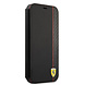 Ferrari Ferrari iPhone 13 Mini Book type housse - Carbon Stripe - Noir Ferrari Ferrari iPhone 13 Mini Book type housse - Carbon Stripe - Noir