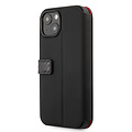 Ferrari Ferrari iPhone 13 Mini Book Case hoesje - Carbon Stripe - Zwart
