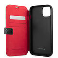 Ferrari Ferrari iPhone 13 Mini Book Case hoesje - Carbon Stripe - Zwart