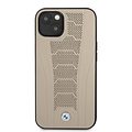 BMW BMW iPhone 13 Mini Hardcase-Rückseite Hülle - Perforated Deboss Lines - Beige