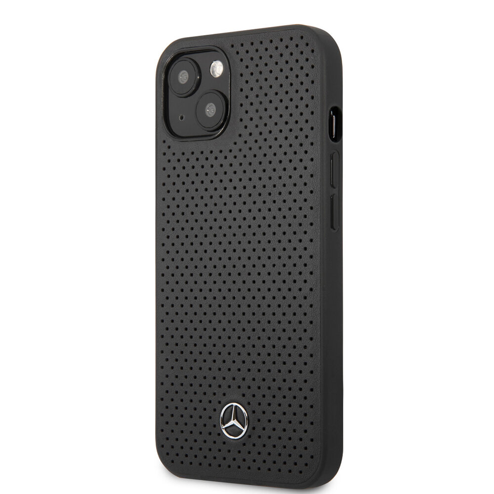 Mercedes-Benz Mercedes-Benz iPhone 13 Mini Hardcase-Rückseite Hülle - Perforated - Grau Mercedes-Benz Mercedes-Benz iPhone 13 Mini Hardcase-Rückseite Hülle - Perforated - Grau