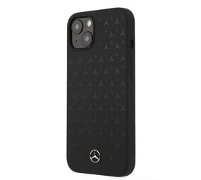Mercedes-Benz Mercedes-Benz iPhone 13 Mini Coque arrière rigide - Real Leather - Stars Pattern - Noir Mercedes-Benz Mercedes-Benz iPhone 13 Mini Coque arrière rigide - Real Leather - Stars Pattern - Noir
