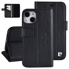 Pierre Cardin iPhone 13 Mini Book Case hoesje - Pasjeshouder voor 3 pasjes - Magneetsluiting - Zwart