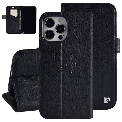 Pierre Cardin Pierre Cardin iPhone 13 Pro Max Book Case hoesje - Pasjeshouder voor 3 pasjes - Magneetsluiting - Zwart
