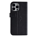 Pierre Cardin Pierre Cardin iPhone 13 Pro Max Book Case hoesje - Pasjeshouder voor 3 pasjes - Magneetsluiting - Zwart