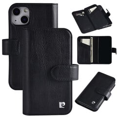 Pierre Cardin iPhone 13 Mini Book type case Backcover - Card holder for 6 cards - Magnetic closure - Black
