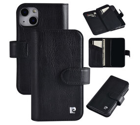 Pierre Cardin Pierre Cardin iPhone 13 Mini Book type case Backcover - Card holder for 6 cards - Magnetic closure - Black Pierre Cardin Pierre Cardin iPhone 13 Mini Book type case Backcover - Card holder for 6 cards - Magnetic closure - Black