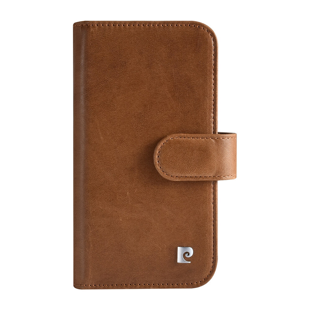 Pierre Cardin Pierre Cardin iPhone 13 Mini Book type case - Card holder for 6 cards - Magnetic closure - Brown Pierre Cardin Pierre Cardin iPhone 13 Mini Book type case - Card holder for 6 cards - Magnetic closure - Brown