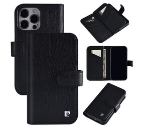Pierre Cardin Pierre Cardin iPhone 13 Pro Book type case Backcover - Card holder for 6 cards - Magnetic closure - Black Pierre Cardin Pierre Cardin iPhone 13 Pro Book type case Backcover - Card holder for 6 cards - Magnetic closure - Black