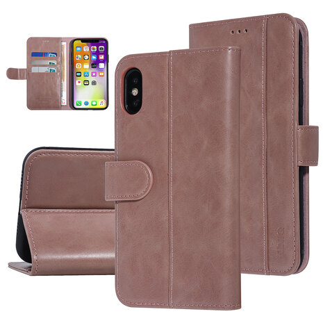 UNIQ Accessory UNIQ Accessory Roze hoesje iPhone Xs Max - Book Case - Zachte huid UNIQ Accessory UNIQ Accessory Roze hoesje iPhone Xs Max - Book Case - Zachte huid