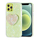 UNIQ Accessory UNIQ Accessory Back cover case iPhone 12 - 12 Pro - Heartshaped Popsocket - Green UNIQ Accessory UNIQ Accessory Back cover case iPhone 12 - 12 Pro - Heartshaped Popsocket - Green