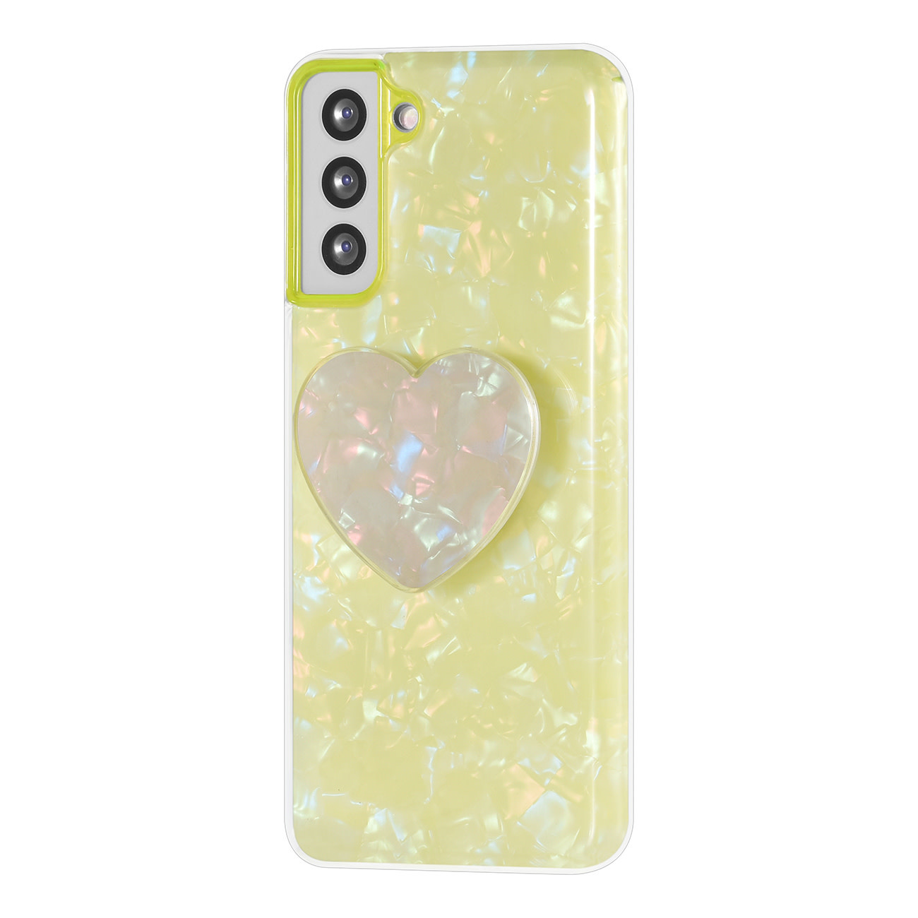 UNIQ Accessory UNIQ Accessory hoesje voor Samsung Galaxy S21 Plus - TPU Backcover - Heartshaped Popsocket - Groen, foto 3 van 4