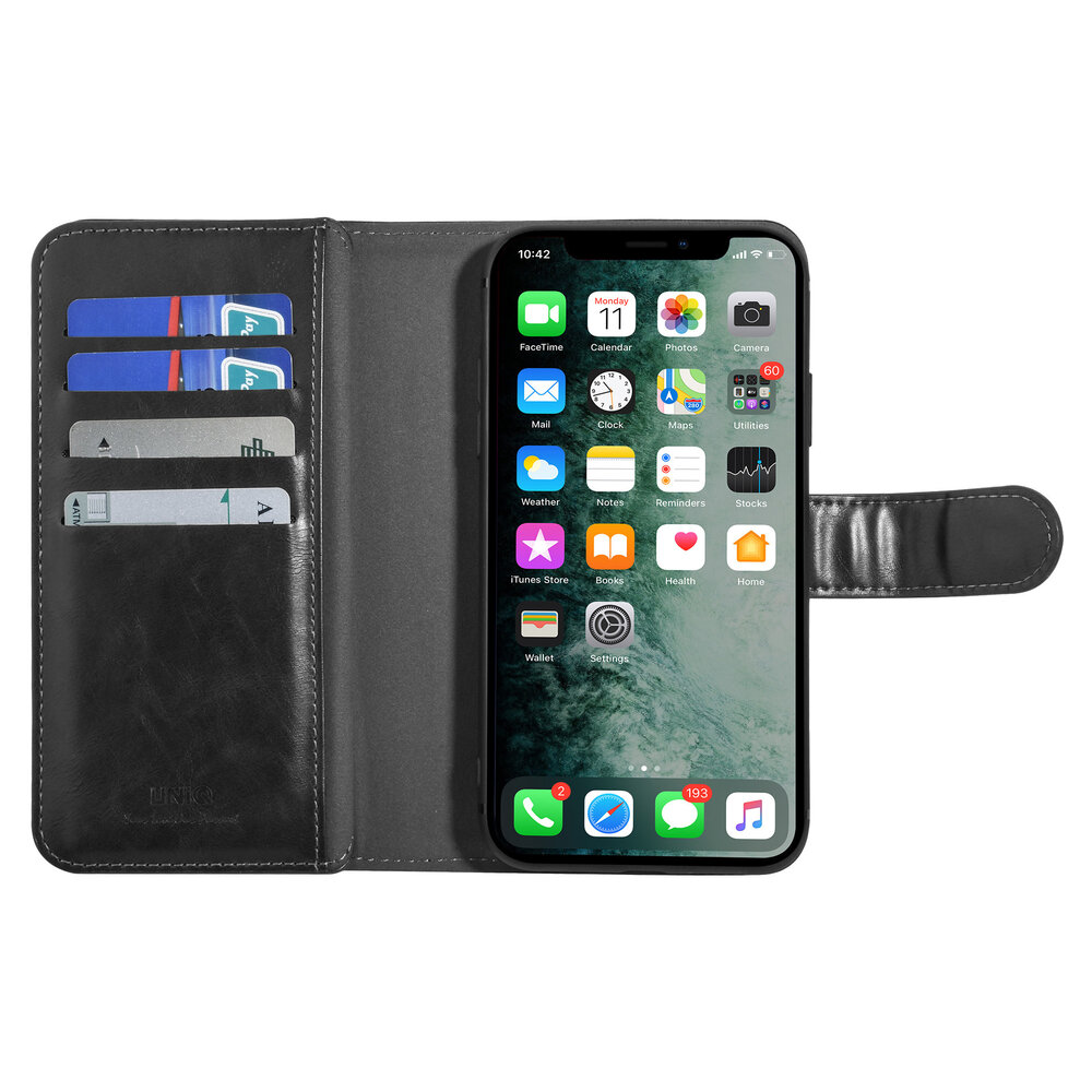 UNIQ Accessory UNIQ Accessory iPhone 11 Pro Max Schwarz Sanfte Berührung Book-Case hul UNIQ Accessory UNIQ Accessory iPhone 11 Pro Max Schwarz Sanfte Berührung Book-Case hul