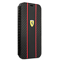 Ferrari Ferrari iPhone 13 Mini Book-Case hul - Smooth Tire Stripe - Schwarz
