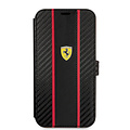 Ferrari Ferrari iPhone 13 Mini Book-Case hul - Smooth Tire Stripe - Schwarz