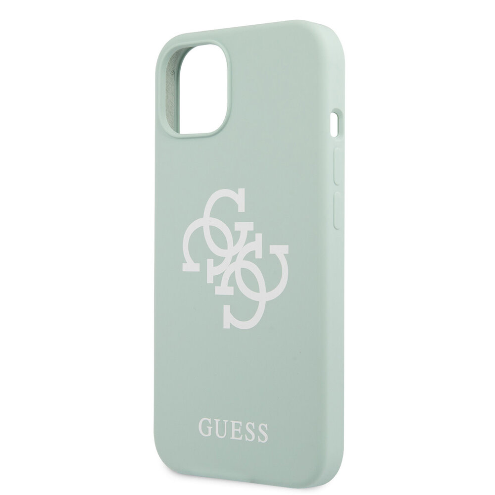 Guess Guess iPhone 13 Mini Coque arrière rigide - White 4G Logo - Menthe verte Guess Guess iPhone 13 Mini Coque arrière rigide - White 4G Logo - Menthe verte