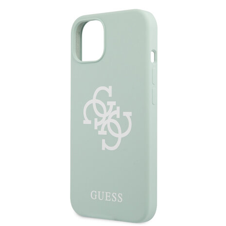 Guess Guess iPhone 13 Mini Coque arrière rigide - White 4G Logo - Menthe verte Guess Guess iPhone 13 Mini Coque arrière rigide - White 4G Logo - Menthe verte