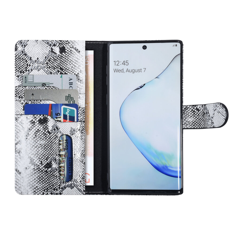 UNIQ Accessory UNIQ Accessory Samsung Galaxy Note 10 Black and White Snakeskin Book type case UNIQ Accessory UNIQ Accessory Samsung Galaxy Note 10 Black and White Snakeskin Book type case