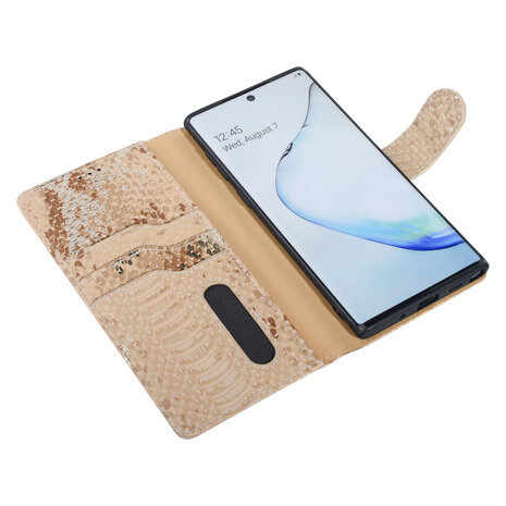 UNIQ Accessory UNIQ Accessory Galaxy Note 10 Gold Schlangenhaut Book-Case hul UNIQ Accessory UNIQ Accessory Galaxy Note 10 Gold Schlangenhaut Book-Case hul