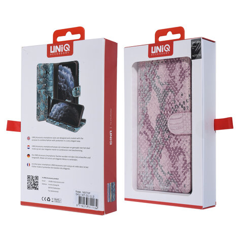 UNIQ Accessory UNIQ Accessory Samsung Galaxy Note 10 Pink Snakeskin Book type case UNIQ Accessory UNIQ Accessory Samsung Galaxy Note 10 Pink Snakeskin Book type case