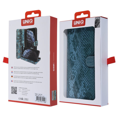 UNIQ Accessory UNIQ Accessory Samsung Galaxy Note 10 Plus Green Snakeskin Book type case UNIQ Accessory UNIQ Accessory Samsung Galaxy Note 10 Plus Green Snakeskin Book type case