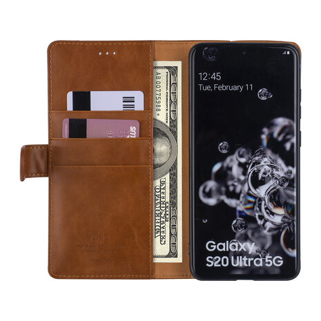 UNIQ Accessory Samsung Galaxy S20 Ultra Brown Book type case - PU leather UNIQ Accessory Samsung Galaxy S20 Ultra Brown Book type case - PU leather