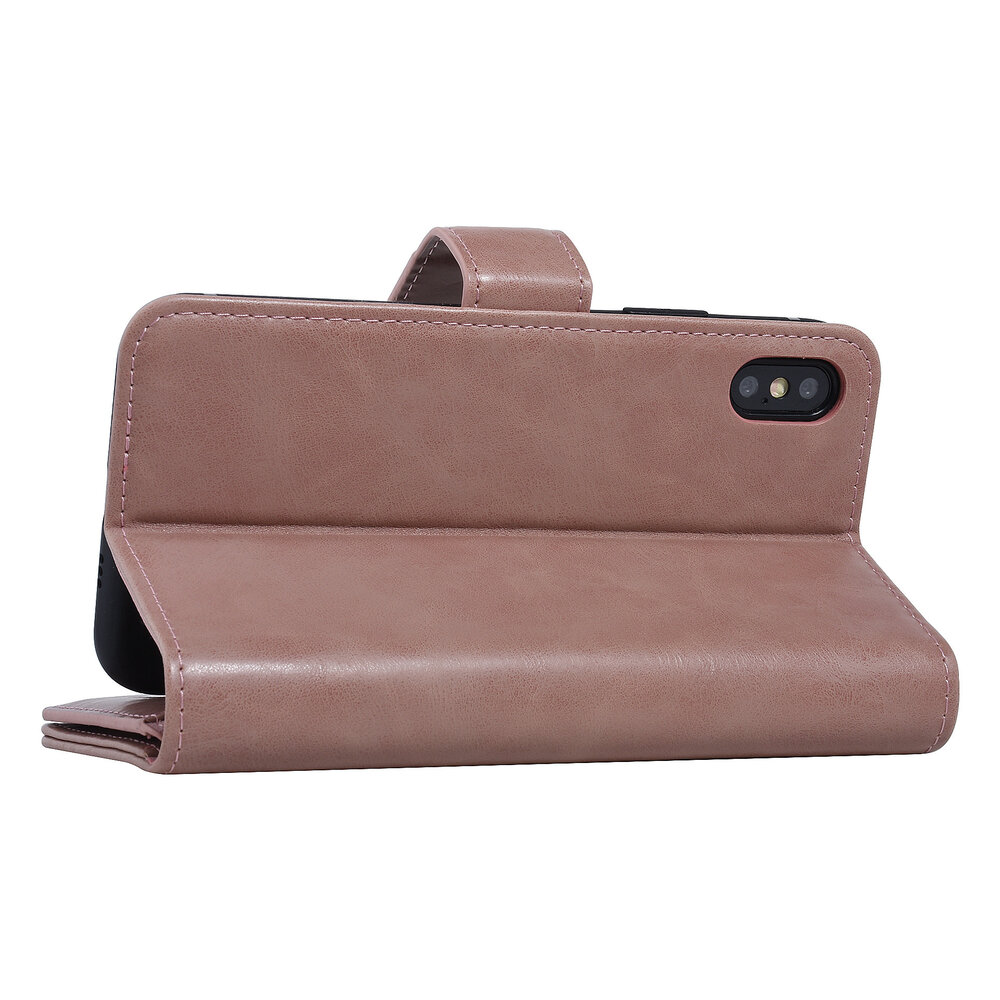 UNIQ Accessory UNIQ Accessory Roze hoesje iPhone Xs Max - Book Case - Zachte huid UNIQ Accessory UNIQ Accessory Roze hoesje iPhone Xs Max - Book Case - Zachte huid