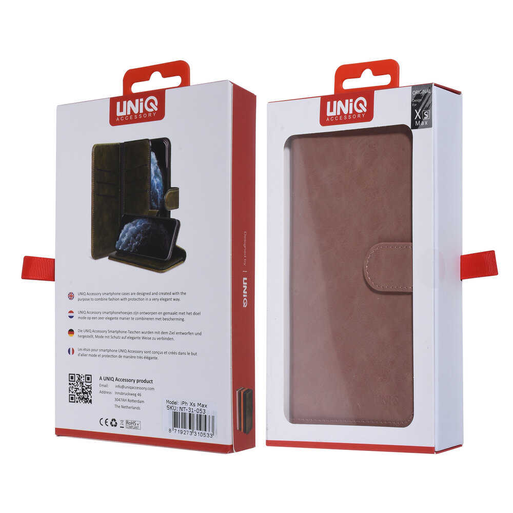 UNIQ Accessory UNIQ Accessory Apple iPhone Xs Max Pink Soft Touch Book type case UNIQ Accessory UNIQ Accessory Apple iPhone Xs Max Pink Soft Touch Book type case