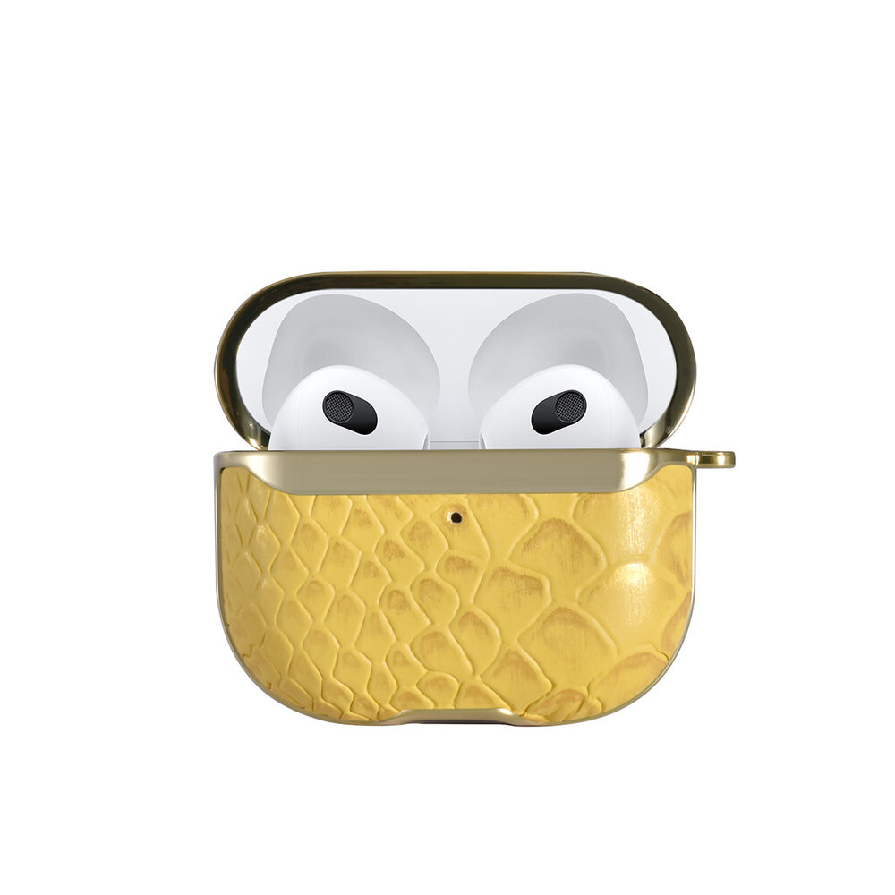 UNIQ Accessory UNIQ Accessory AirPods 3 Hülle - Snake Leather - Gelb UNIQ Accessory UNIQ Accessory AirPods 3 Hülle - Snake Leather - Gelb