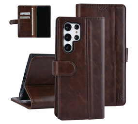 UNIQ Accessory UNIQ Accessory Samsung Galaxy S22 Ultra Book Case hoesje - Pasjeshouder voor 3 pasjes - Magneetsluiting - DonkerBruin UNIQ Accessory UNIQ Accessory Samsung Galaxy S22 Ultra Book Case hoesje - Pasjeshouder voor 3 pasjes - Magneetsluiting - DonkerBruin