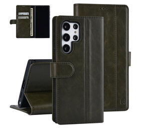 UNIQ Accessory UNIQ Accessory Samsung Galaxy S22 Ultra Book Case hoesje - Pasjeshouder voor 3 pasjes - Magneetsluiting - DonkerGroen UNIQ Accessory UNIQ Accessory Samsung Galaxy S22 Ultra Book Case hoesje - Pasjeshouder voor 3 pasjes - Magneetsluiting - DonkerGroen