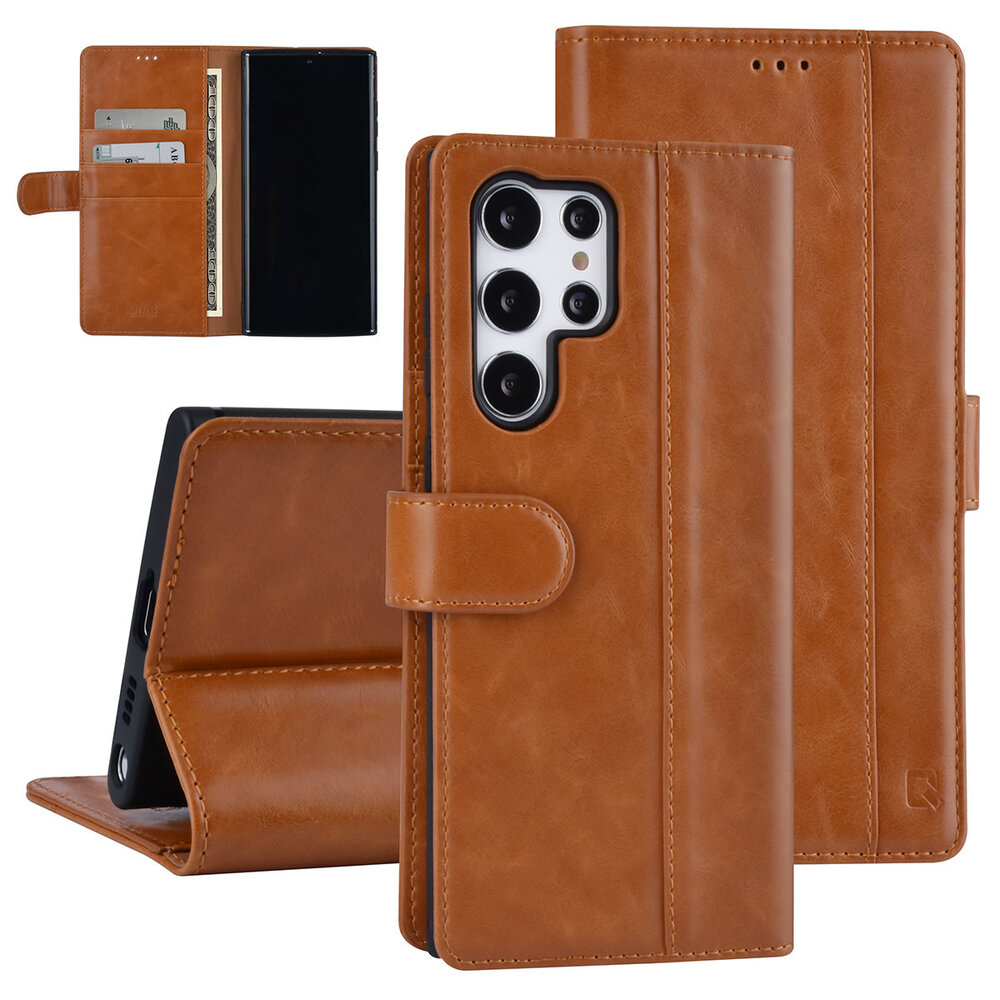 UNIQ Accessory UNIQ Accessory Étui Samsung Galaxy S22 Ultra Book type housse - Porte-cartes pour 3 cartes - Fermeture magnétique - Marron UNIQ Accessory UNIQ Accessory Étui Samsung Galaxy S22 Ultra Book type housse - Porte-cartes pour 3 cartes - Fermeture magnétique - Marron