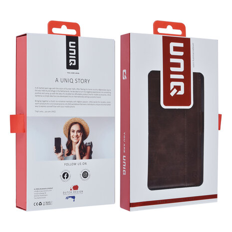 UNIQ Accessory UNIQ Accessory Samsung Galaxy S22 Book type case - Card holder for 3 cards - Magnetic closure - Dark Brown UNIQ Accessory UNIQ Accessory Samsung Galaxy S22 Book type case - Card holder for 3 cards - Magnetic closure - Dark Brown