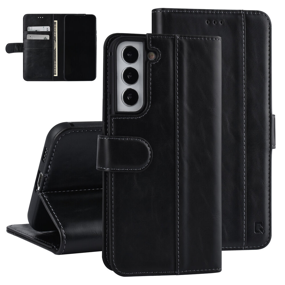 UNIQ Accessory UNIQ Accessory Samsung Galaxy S22 Plus Book type case - Card holder for 3 cards - Magnetic closure - Black UNIQ Accessory UNIQ Accessory Samsung Galaxy S22 Plus Book type case - Card holder for 3 cards - Magnetic closure - Black