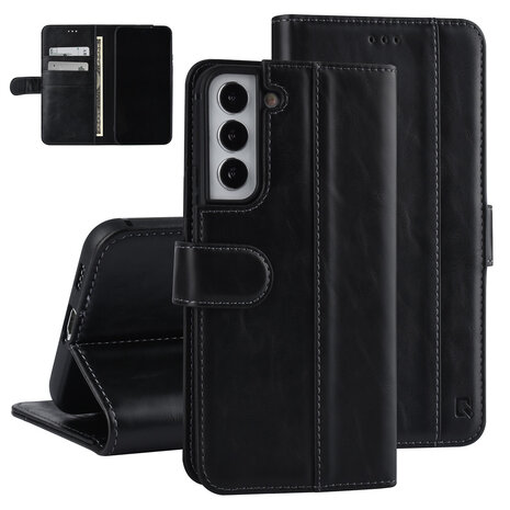 UNIQ Accessory UNIQ Accessory Samsung Galaxy S22 Plus Book type case - Card holder for 3 cards - Magnetic closure - Black UNIQ Accessory UNIQ Accessory Samsung Galaxy S22 Plus Book type case - Card holder for 3 cards - Magnetic closure - Black