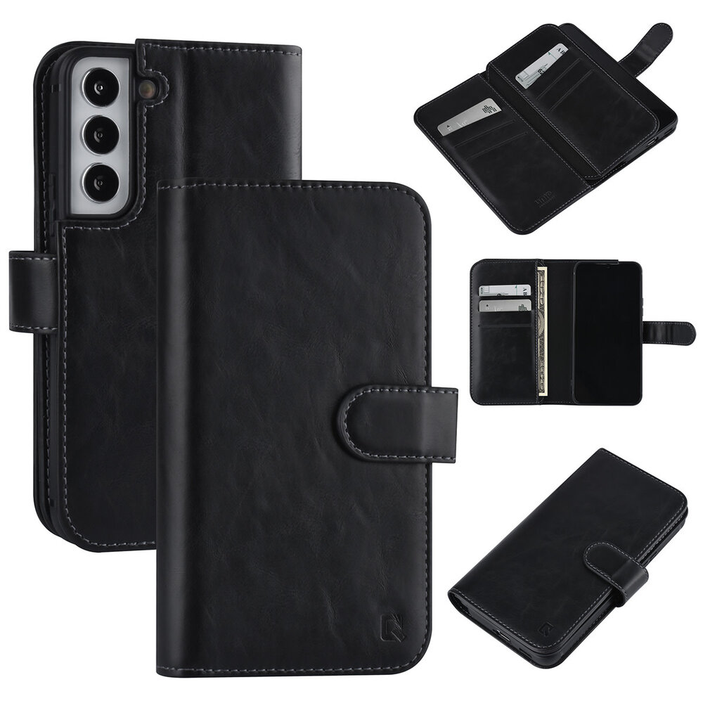 UNIQ Accessory UNIQ Accessory Samsung Galaxy S22 Book-Case hul - Kartenhalter für 9 Karten - Magnetverschluss - Schwarz UNIQ Accessory UNIQ Accessory Samsung Galaxy S22 Book-Case hul - Kartenhalter für 9 Karten - Magnetverschluss - Schwarz