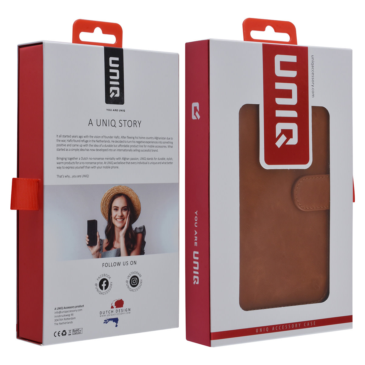 UNIQ Accessory UNIQ Accessory Samsung Galaxy S22 Book Case hoesje - Pasjeshouder voor 9 pasjes - Magneetsluiting - Bruin, foto 6 van 6