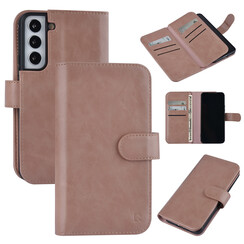 UNIQ Accessory Samsung Galaxy S22 Book type case - Card holder for 9 cards - Magnetic closure - Rose Gold