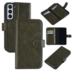 UNIQ Accessory Samsung Galaxy S22 Book type case - Card holder for 9 cards - Magnetic closure - Dark Green