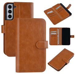 UNIQ Accessory Samsung Galaxy S22 Plus Book type case - Card holder for 9 cards - Magnetic closure - Brown