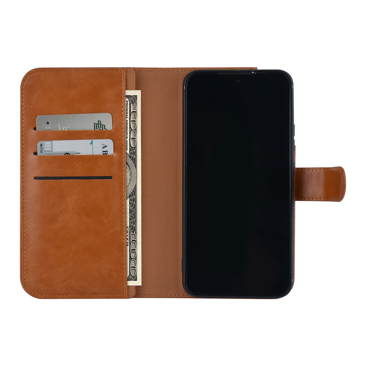 UNIQ Accessory UNIQ Accessory Samsung Galaxy S22 Plus Book Case hoesje - Pasjeshouder voor 9 pasjes - Magneetsluiting - Bruin, foto 5 van 6