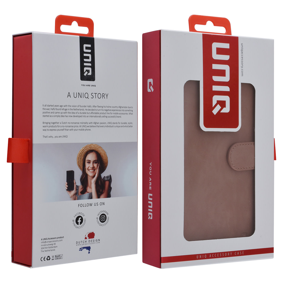 UNIQ Accessory UNIQ Accessory Samsung Galaxy S22 Plus Book Case hoesje - Pasjeshouder voor 9 pasjes - Magneetsluiting - Rose Gold, foto 6 van 6