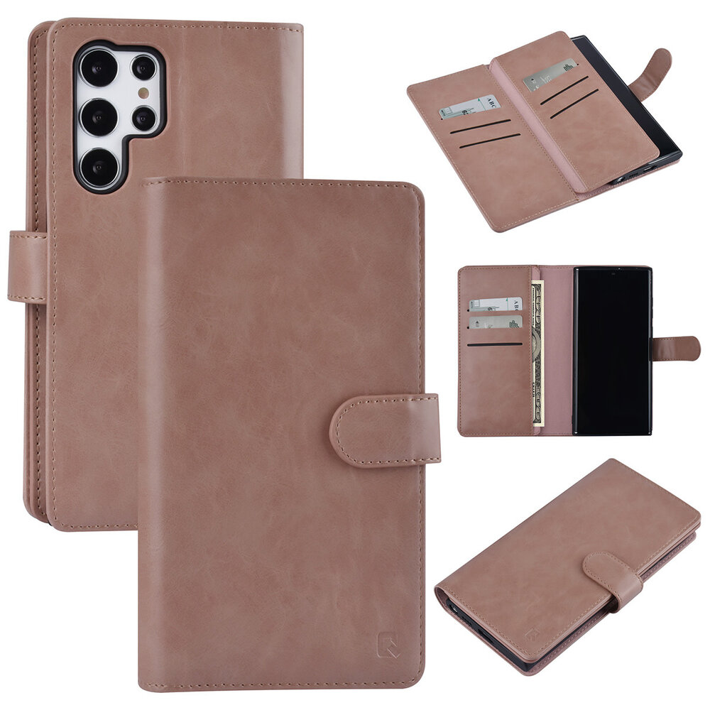 UNIQ Accessory UNIQ Accessory Samsung Galaxy S22 Ultra Book Case hoesje - Pasjeshouder voor 9 pasjes - Magneetsluiting - Rose Gold UNIQ Accessory UNIQ Accessory Samsung Galaxy S22 Ultra Book Case hoesje - Pasjeshouder voor 9 pasjes - Magneetsluiting - Rose Gold