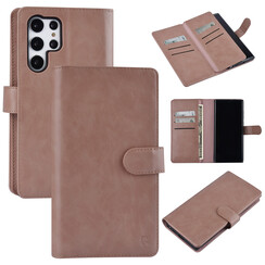 UNIQ Accessory Étui Samsung Galaxy S22 Ultra Book type housse - Porte-cartes pour 9 cartes - Fermeture magnétique - Rose Gold