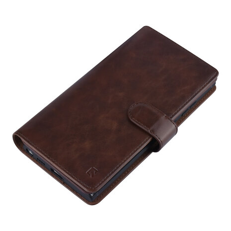 UNIQ Accessory UNIQ Accessory Samsung Galaxy S22 Ultra Book type case - Card holder for 9 cards - Magnetic closure - Dark Brown UNIQ Accessory UNIQ Accessory Samsung Galaxy S22 Ultra Book type case - Card holder for 9 cards - Magnetic closure - Dark Brown