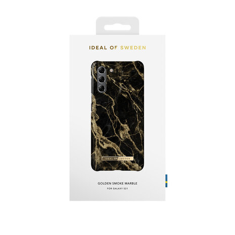iDeal of Sweden iDeal of Sweden Étui Galaxy S21 - Golden Smoke Marble iDeal of Sweden iDeal of Sweden Étui Galaxy S21 - Golden Smoke Marble