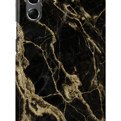 iDeal of Sweden Galaxy S21 Hardcase Backcover - Fashion Case - Golden Smoke Marble