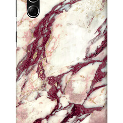 iDeal of Sweden Galaxy S21 Plus Backcover hoesje - Fashion Case - Calacatta Ruby Marble