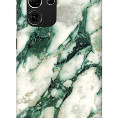 iDeal of Sweden Galaxy S21 Ultra Case - Calacatta Emerald Marble